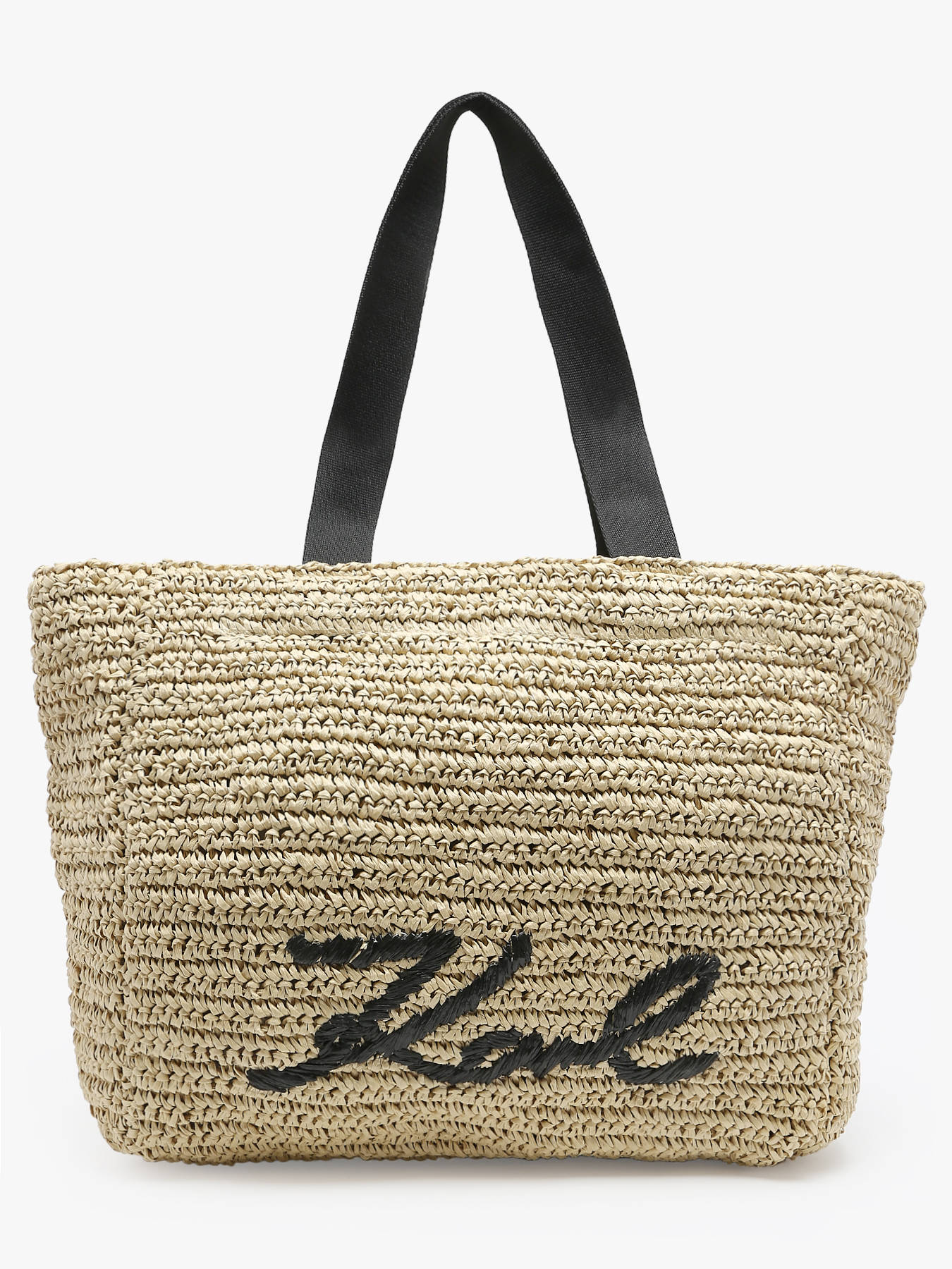 Cabas K signature raphia KARL LAGERFELD