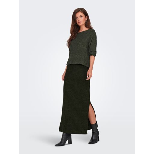 JDY Inez Rib Striktrøje, Winter Moss, XL