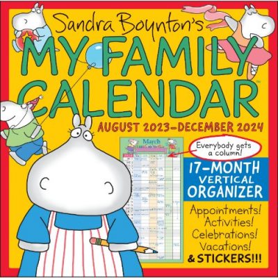 Sandra Boynton's My Family Calendar 17-Month 2023-2024 Family Wall Calendar (Calendar)