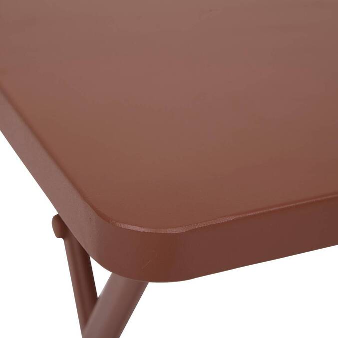 Table d'appoint de jardin pliante carrée GREENSBORO Acajou