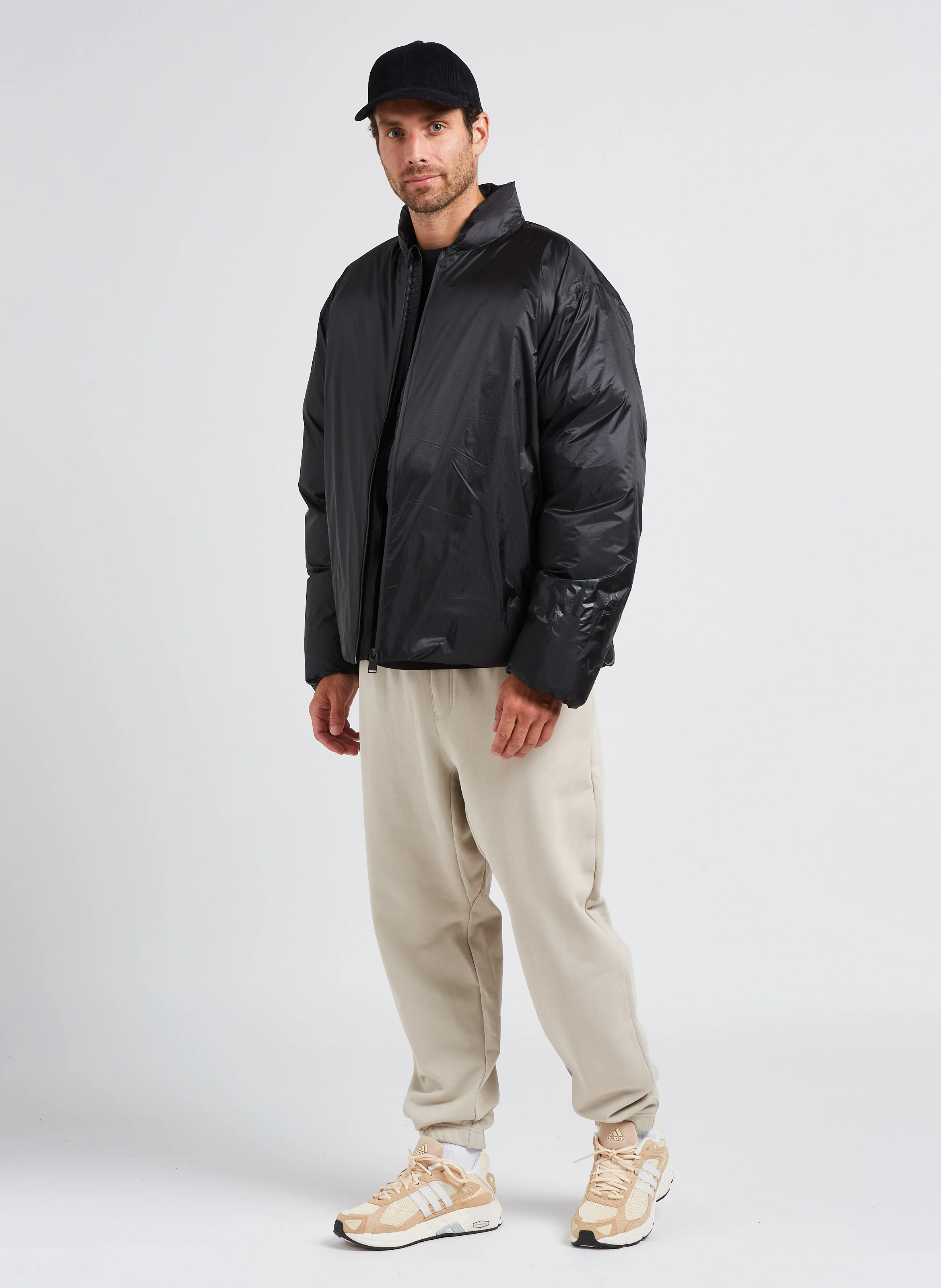 Jogging large en coton | Beige
