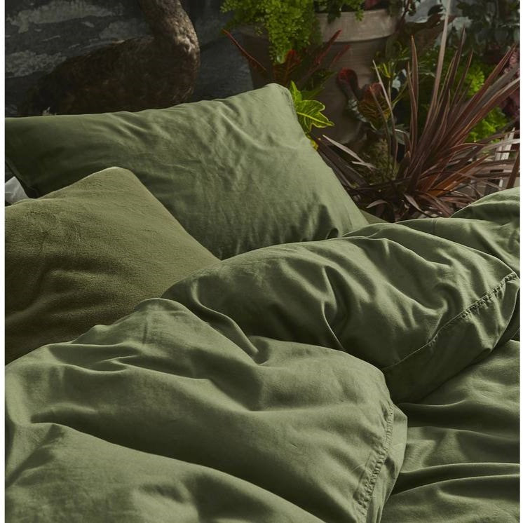 Essenza Minte Dekbedovertrek 140 x 220 cm - Moss