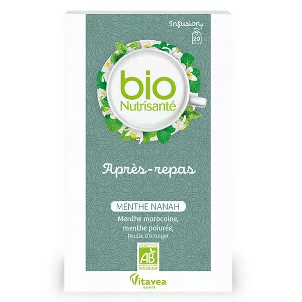 Vitavea - BioNutrisanté - Infusion Après-repas menthe nanah - 20 sachets