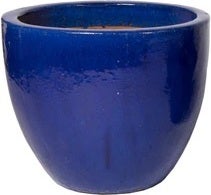 Mega Collections bloempot blauw D 60 H 50 cm