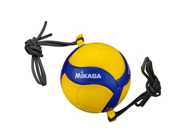 Volleyball Mikasa V300W-AT-TR med gule og blå gummier (5)