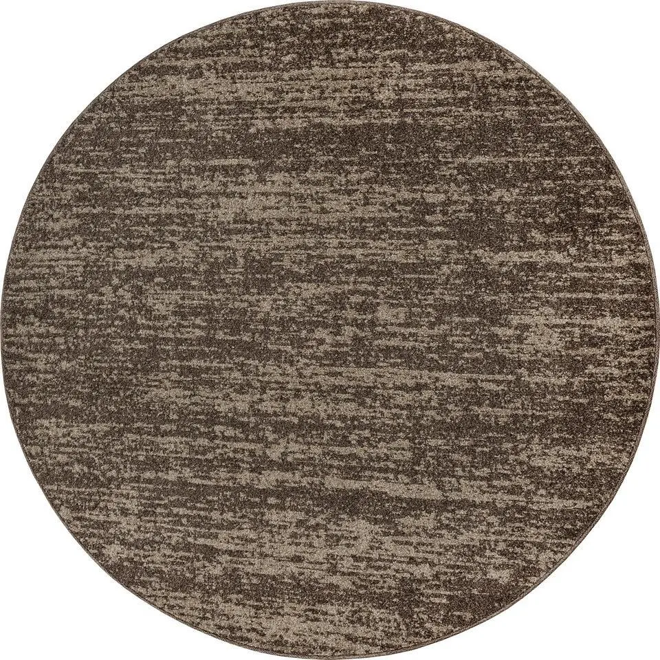 Relax Oslo - Laagpolig Effen Vloerkleed - Bruin - 200 CM ROND