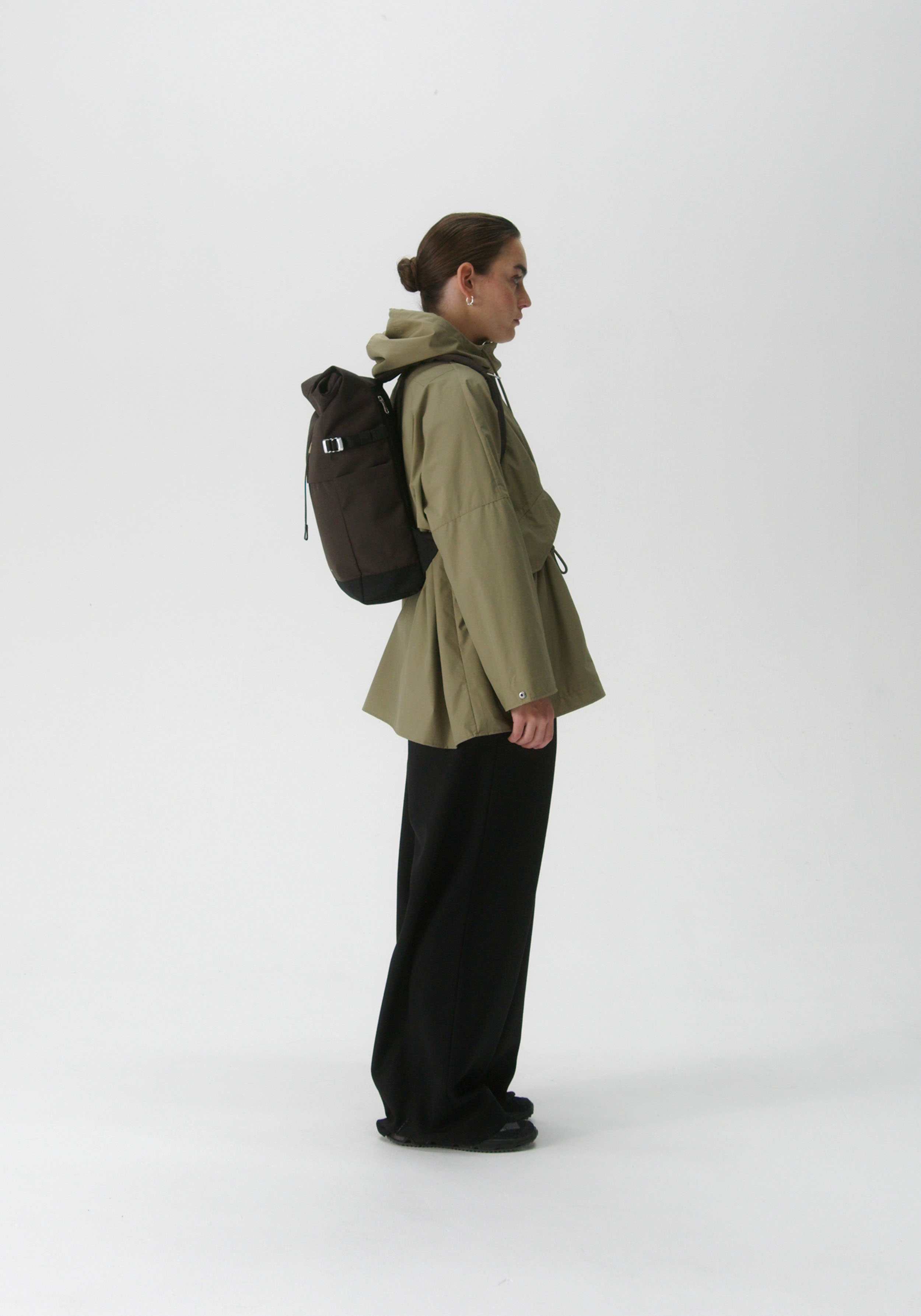 Sandqvist Rucksack Icon Rolltop Backpack M Brown With Natural Leather
