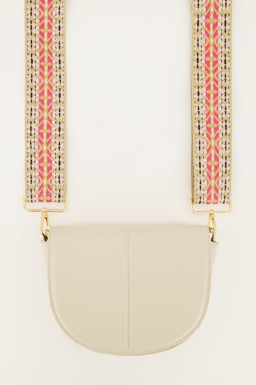 Aztec bag strap lichtroze