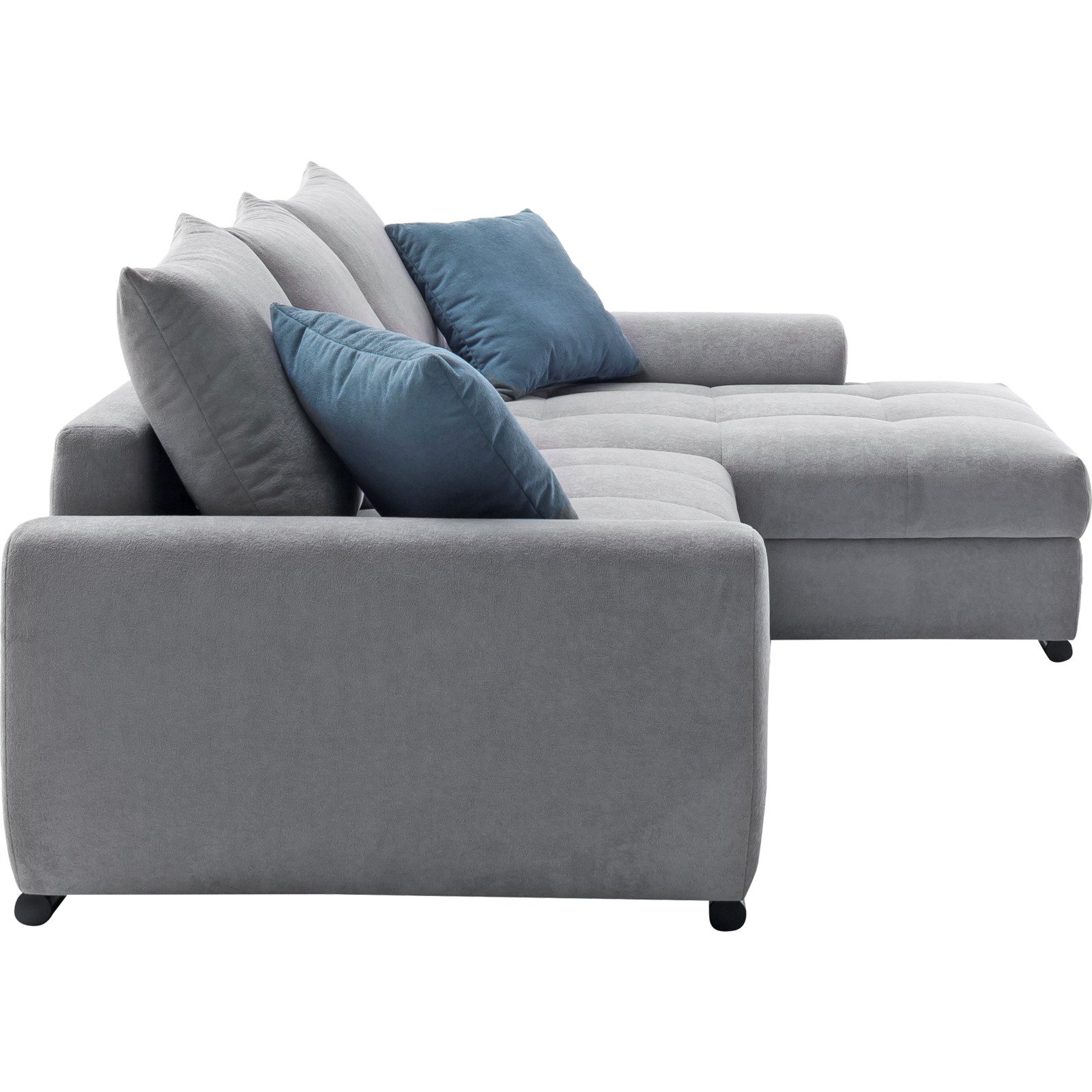 Ecksofa Roger Stoff Chenille grau