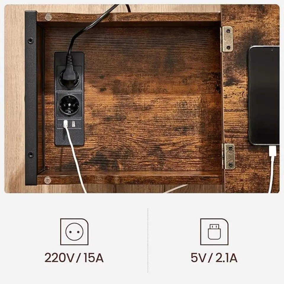 Parya Home Bijzettafel met stopcontacten