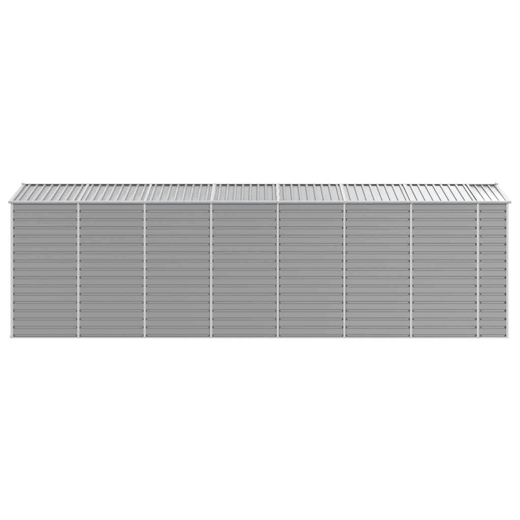 Abri de jardin gris clair 191x640x198 cm acier galvanisé