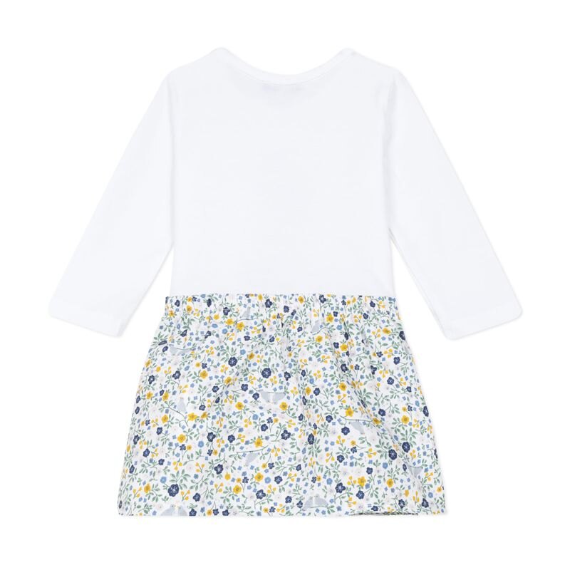 Robe bébé fille bi-matière imprimé fleuri Absorba Aucune nuance