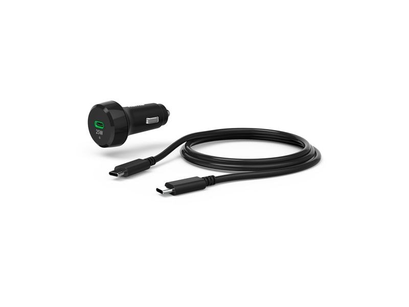 Hama Autoladegerät Car Charger USB-C 25 W Weiss Hama Auto-Schnellladegerät mit Ladekabel USB-C