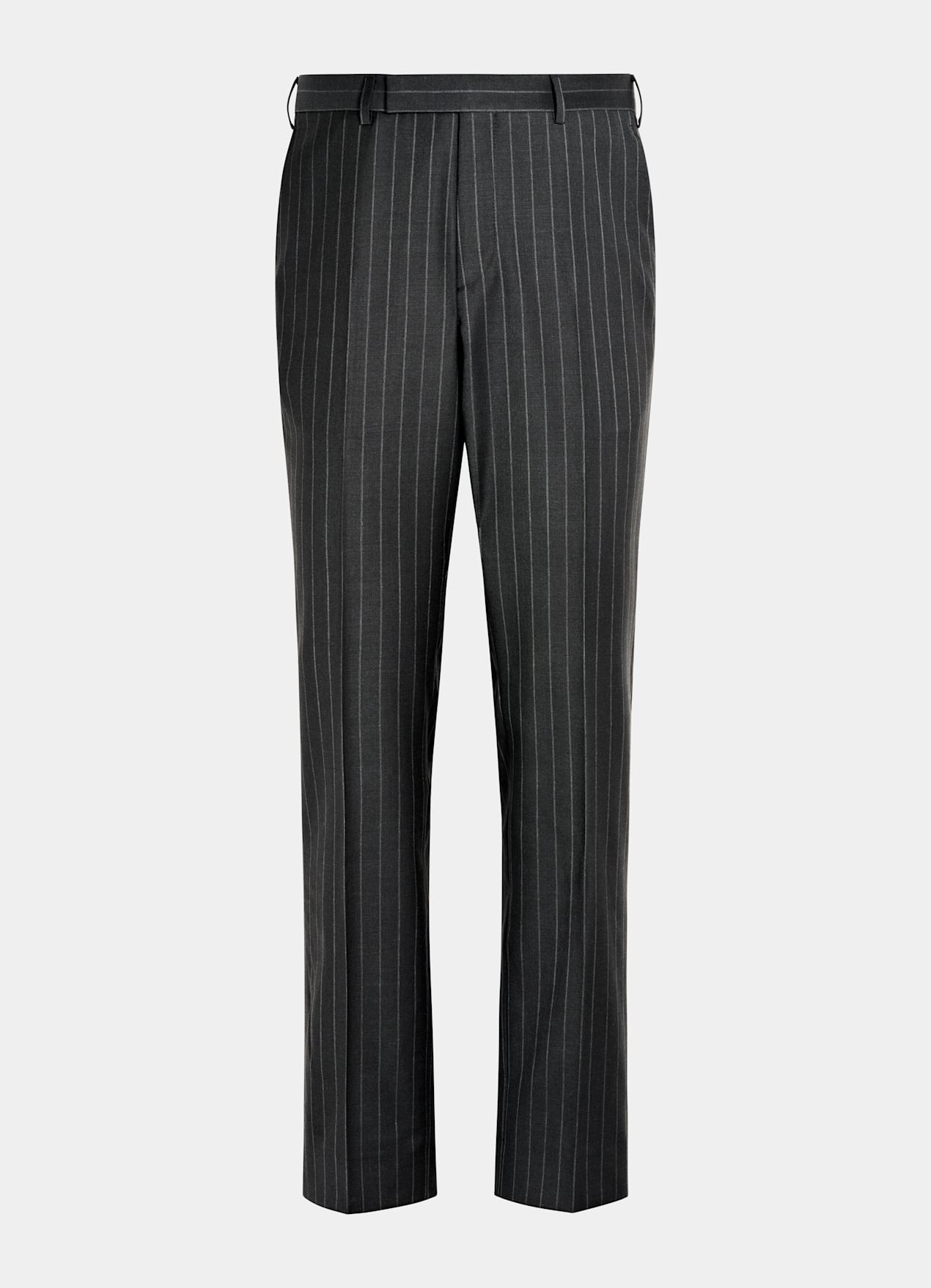 Costume Milano coupe Tailored gris foncé à rayures
