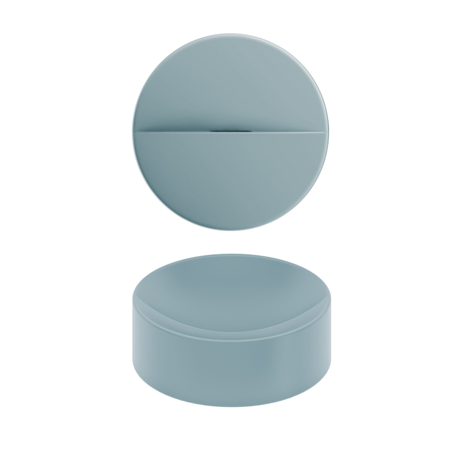 Clou Vale keramische fontein 22cm zonder kraangat blauw mat