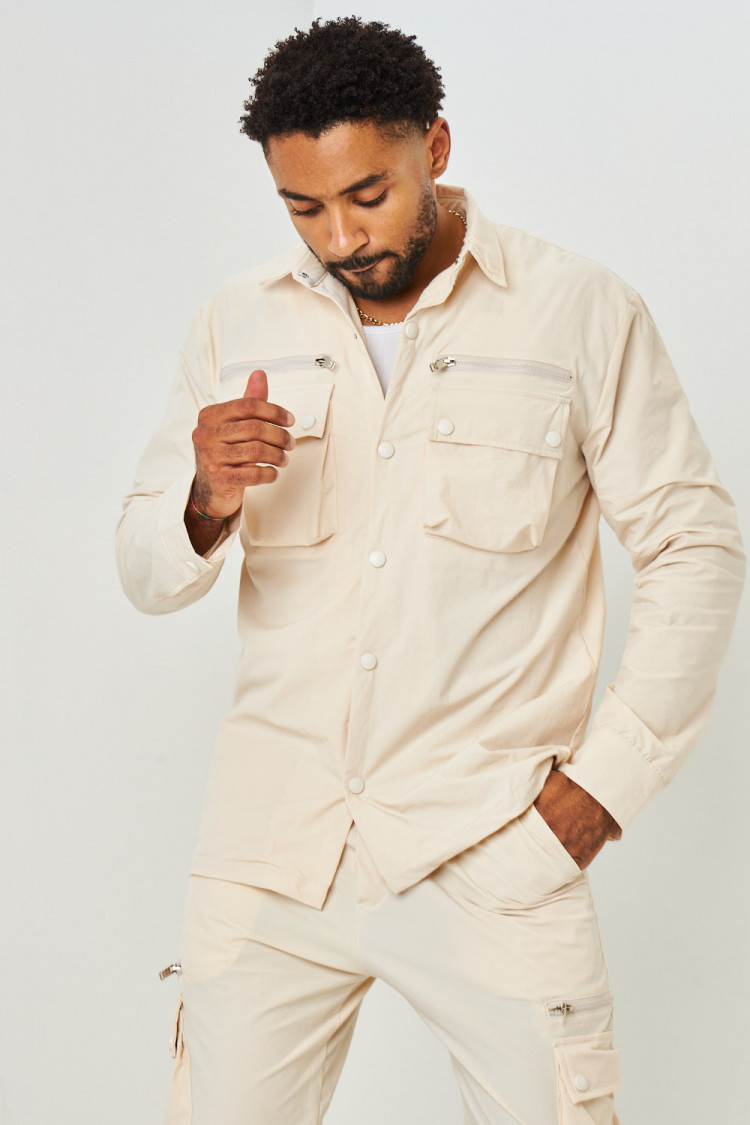 Ensemble veste + jogging beige