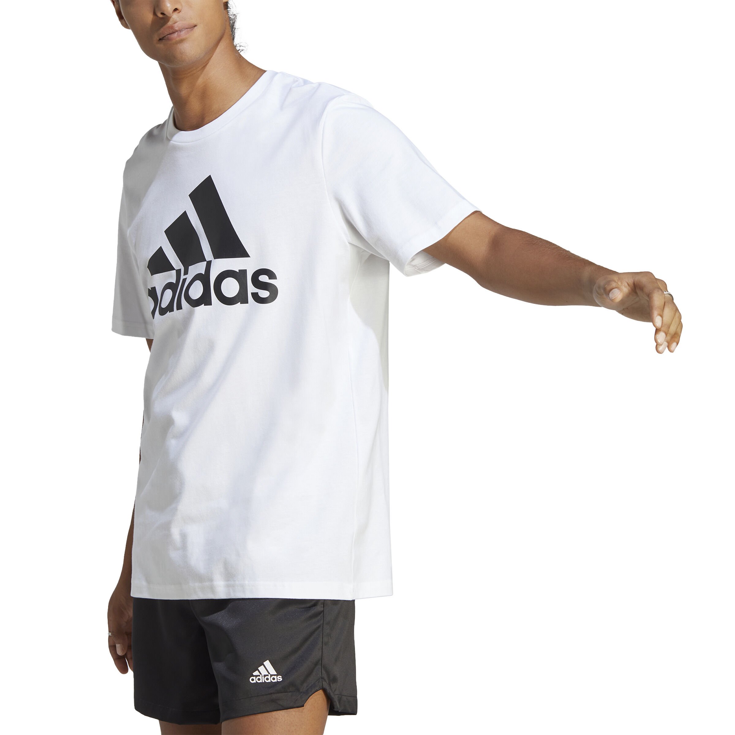 adidas Essentials Single Jersey Big Logo T-shirt Hommes - Blanc , Noir