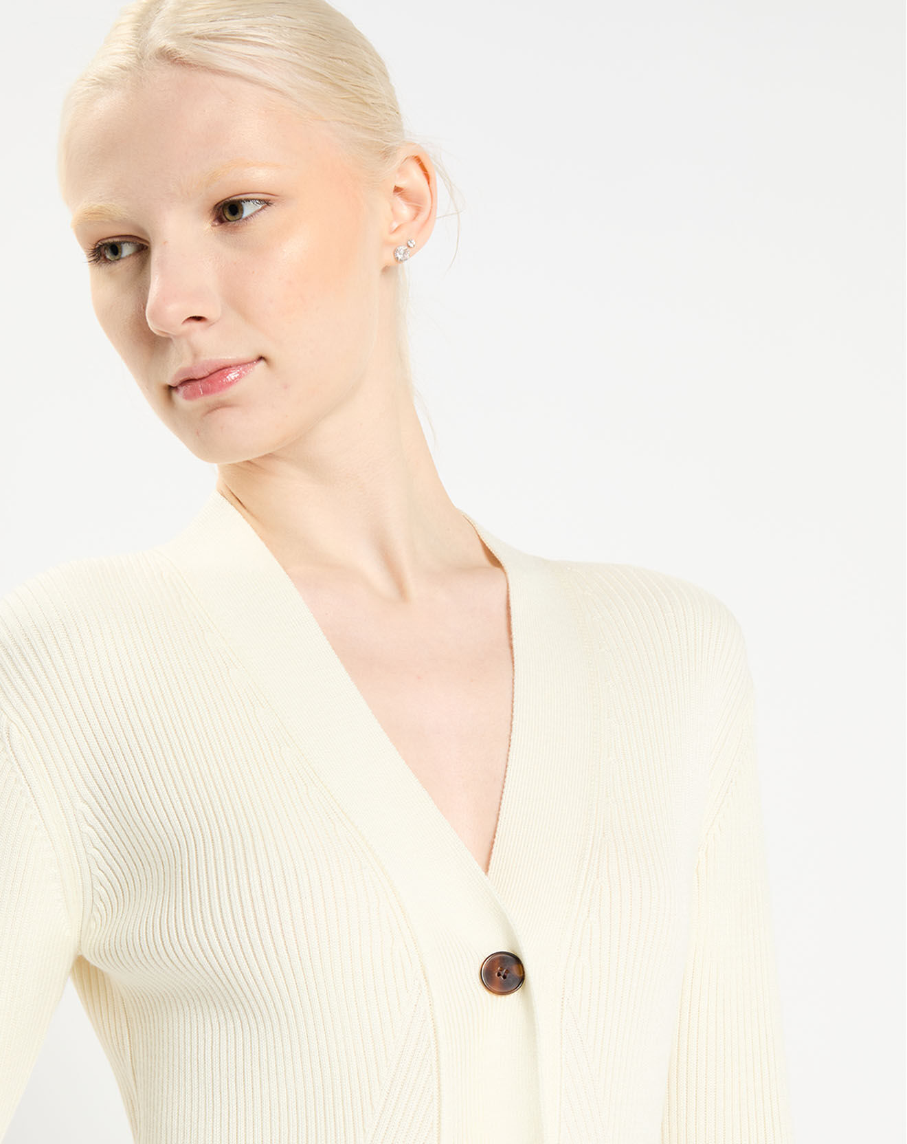 Zapa Robe/Gilet en Laine mélangée Gryme écru