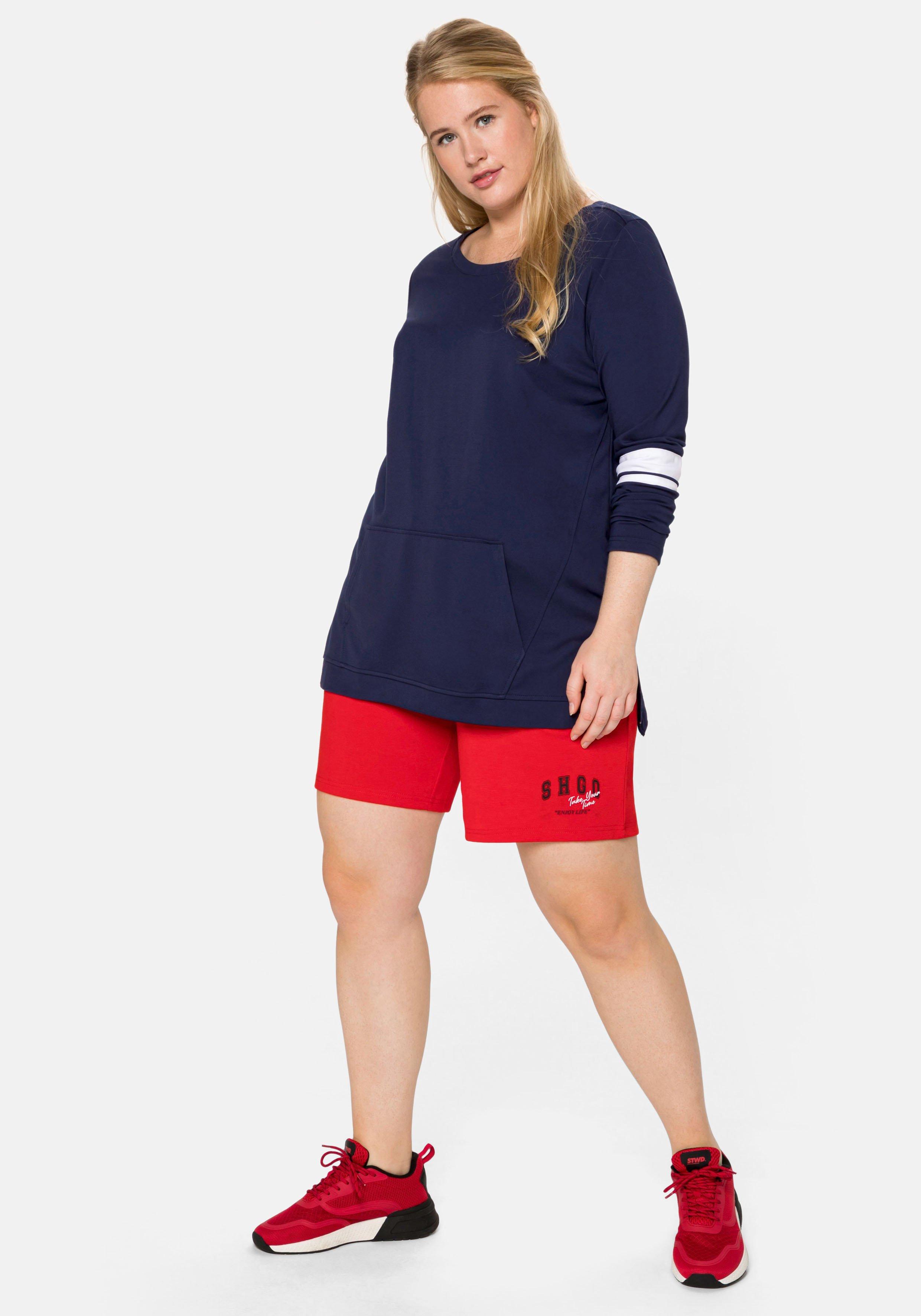 Sweatshirt aus Funktionsmaterial, mit Kängurutasche
