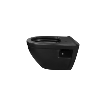 Atlantic hangend toilet Tyler randloos zwart inclusief wc bril