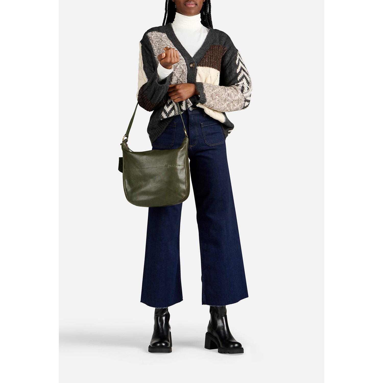 Burkely Natural Norah Hobo Round dark green