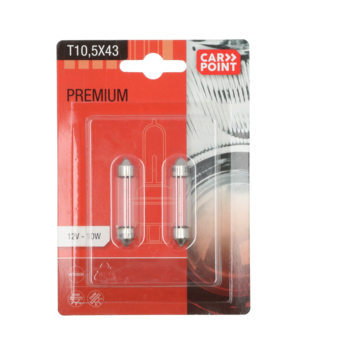 Carpoint autolampen C10W 12V Premium 2 Stuks