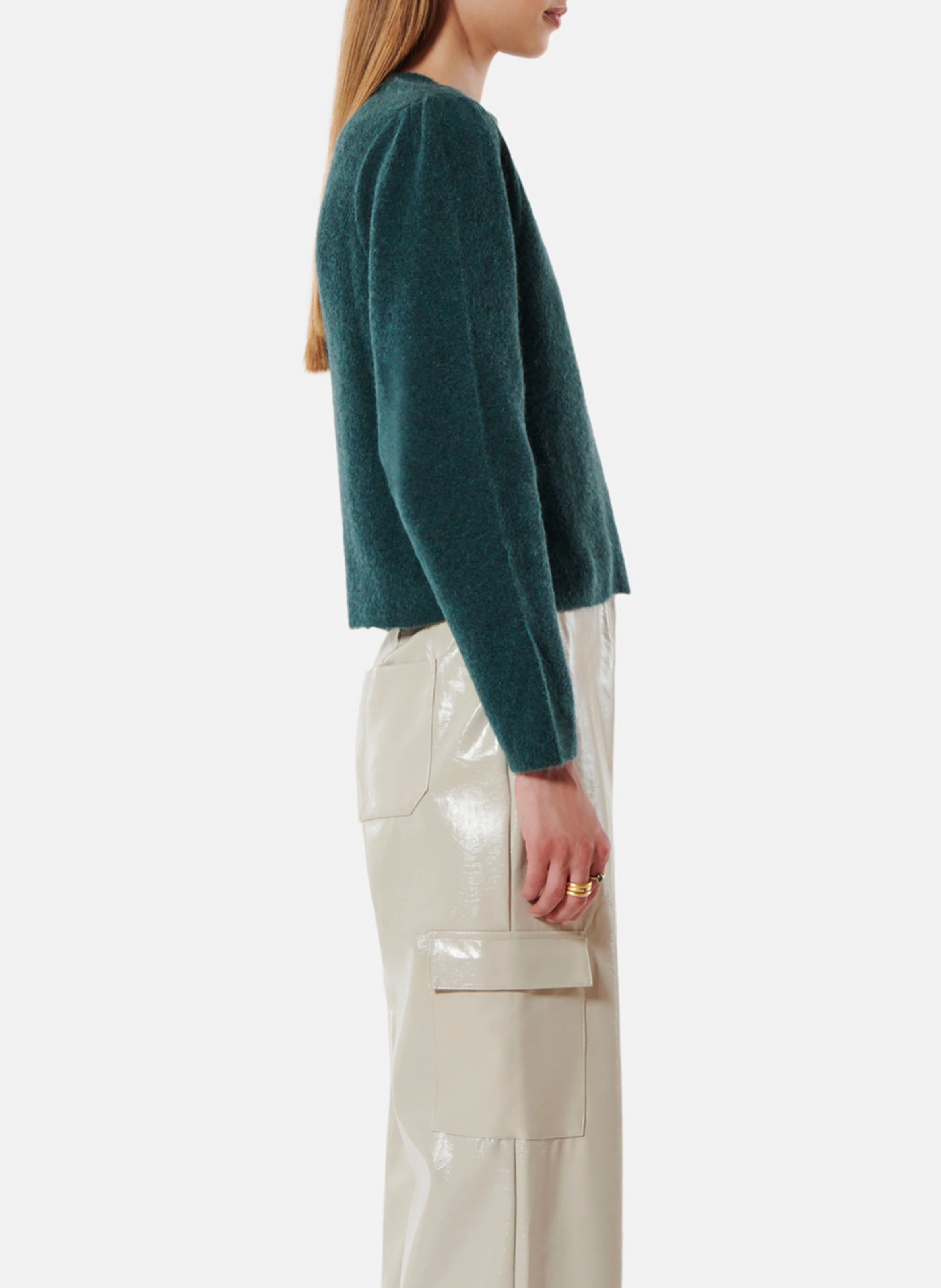 LOUIS - Pull col rond en laine mélangée | Bleu