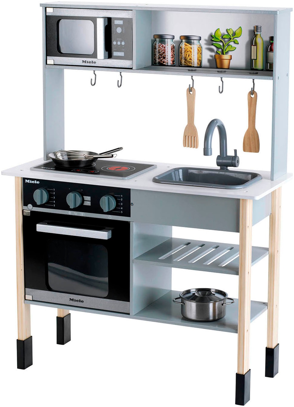 Klein Spielküche »Miele« mit Zubehör aus Holz und Metall