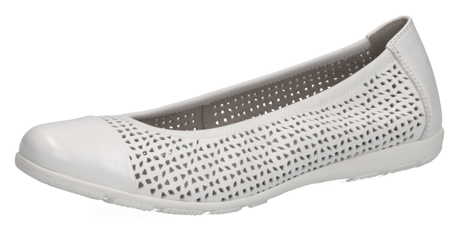 Caprice Ballerina  , Slipper, Bequemschuh, Schlupfschuh mit Perforation