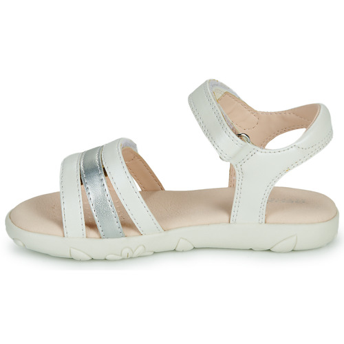Geox - J SANDAL HAITI GIRL - Blanc / Argenté