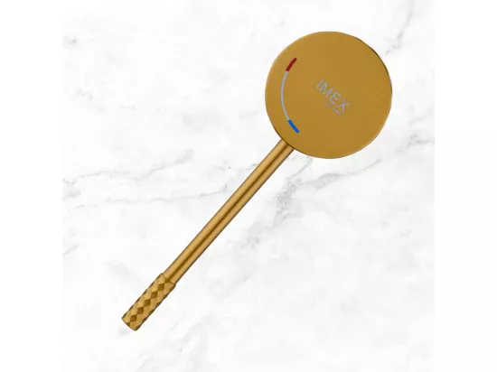 Robinet Mitigeur de Lavabo anti-calcaire Bec Bas Or Brossé IMEX GENOVA BDG053-1OC