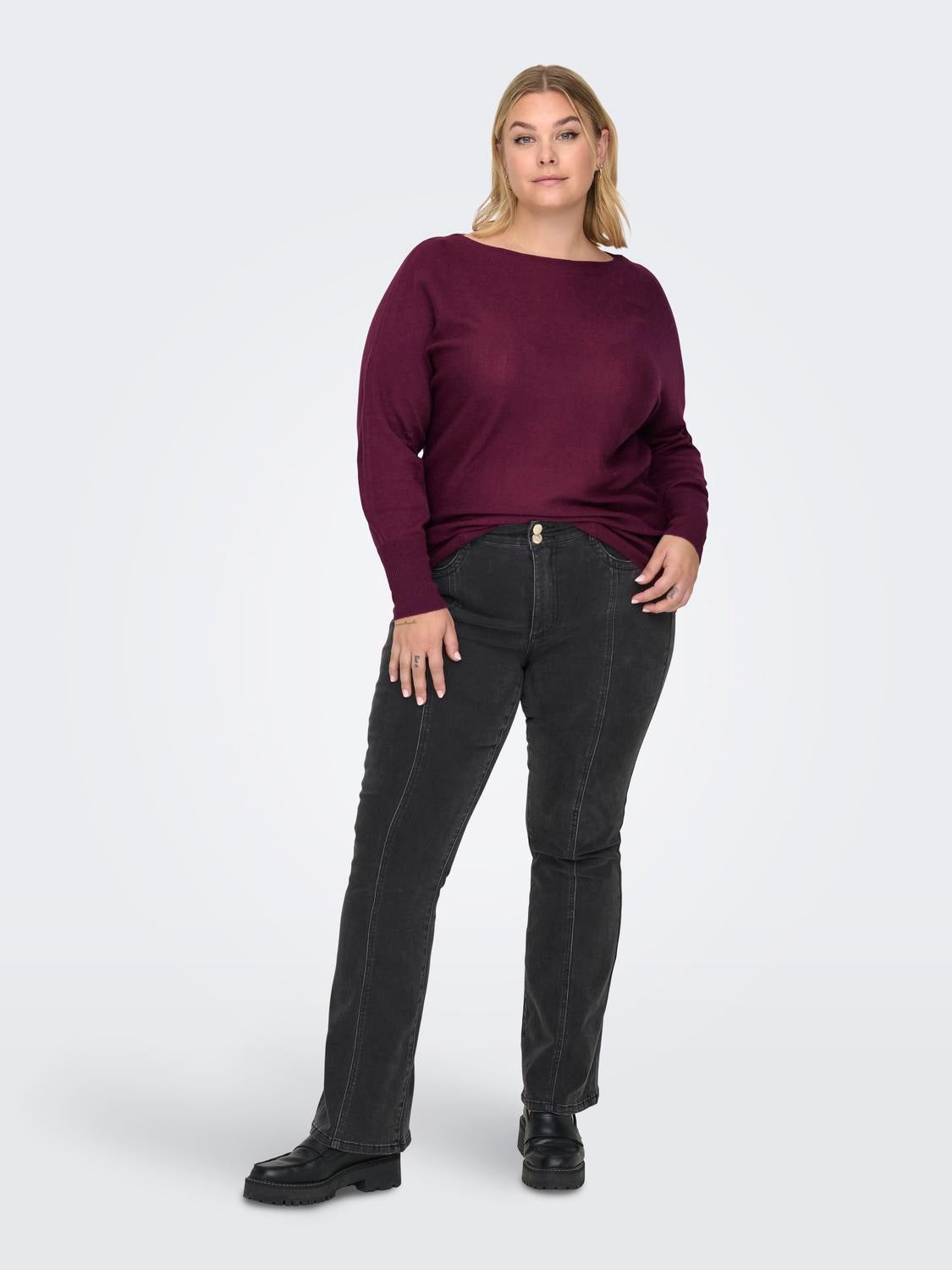 CARAIDA Strickpullover Cabernet