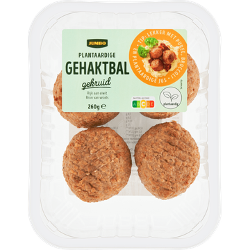 Jumbo Plantaardige Gehaktbal Gekruid 260 g