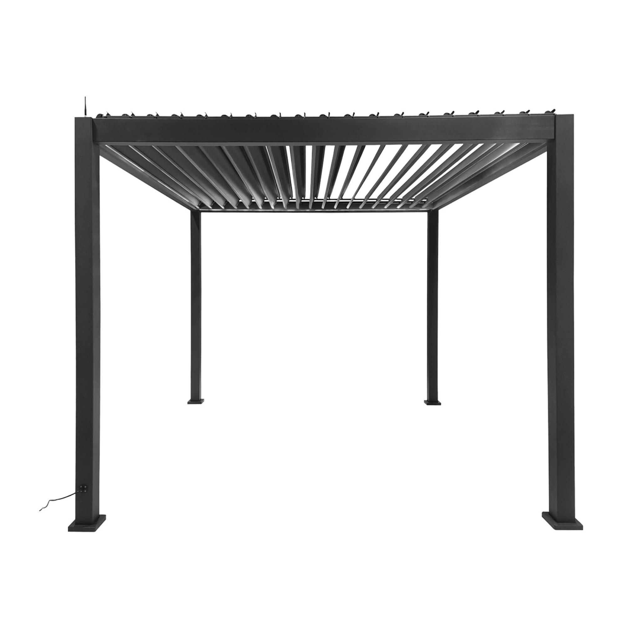sweeek - Elektrische aluminium pergola met lamellendak, 3x3 m met