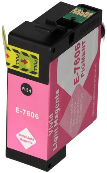 PrintAbout huismerk Inktcartridge T7606 Vivid licht magenta Geschikt voor Epson