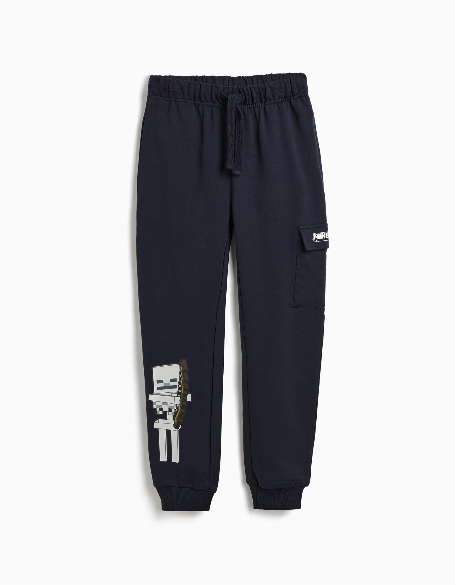 Calças Jogging de Felpa 'Minecraft', Menino, Azul Escuro