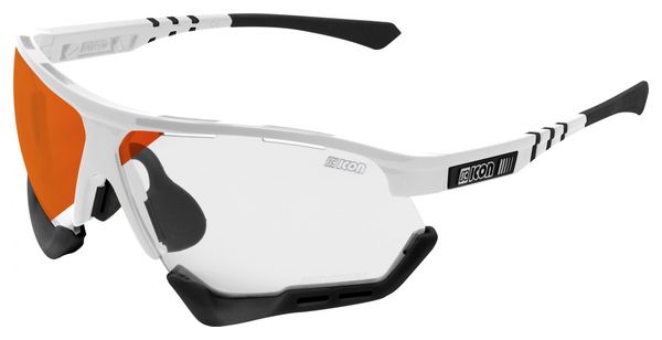 Scicon Sports Aerocomfort SCN XT XL Lunettes De Soleil De Performance Sportive (Miroir Rouge Photochromique Scnxt/Luminosité Blanche)