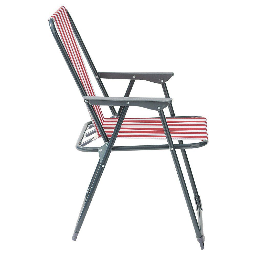Fauteuil de camping Eskale pliable rouge et blanc