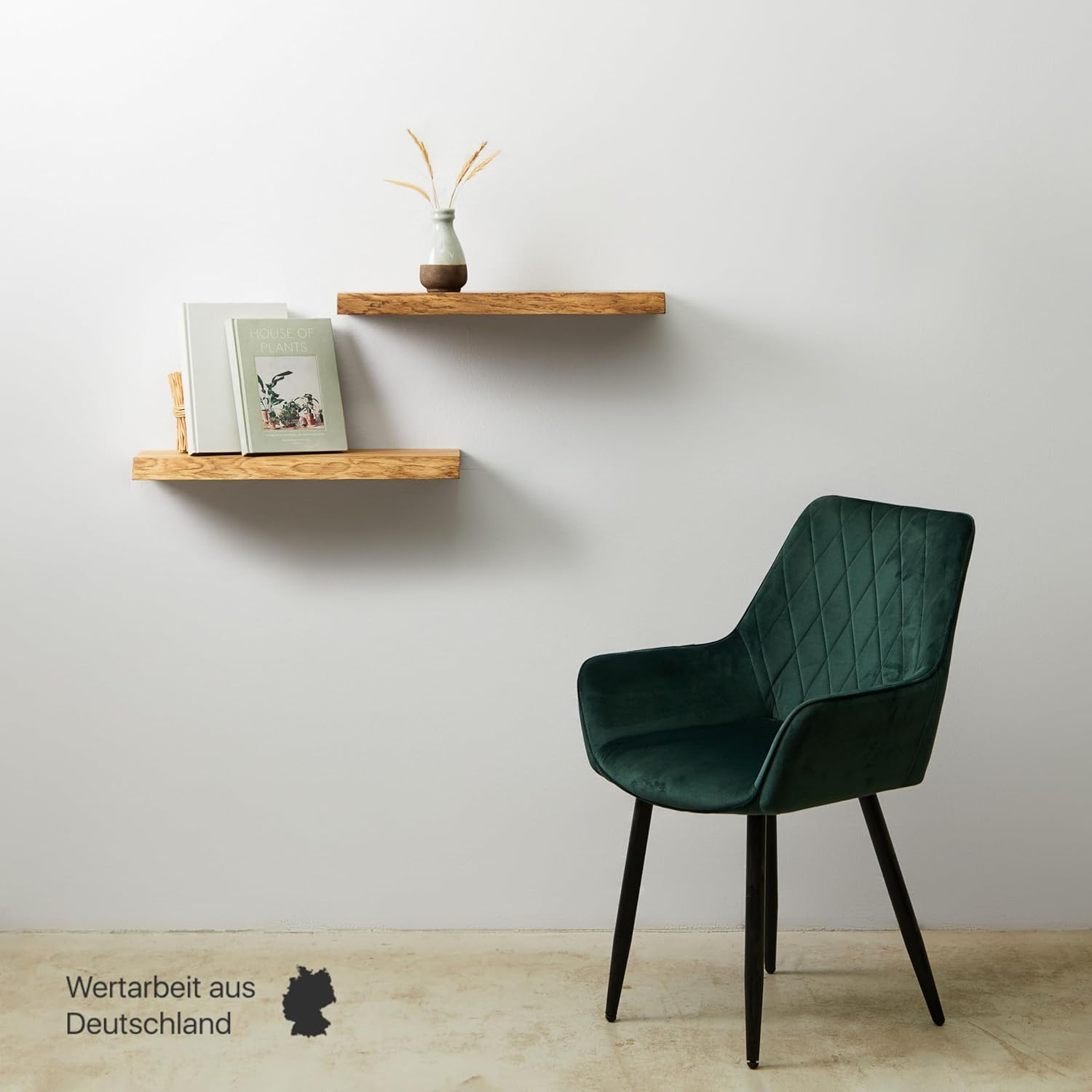 BestLoft Wandregal Board Regal Wand Schweberegal Holzregal Bücherregal Wandregal Holz kleines Regal Küchenregal Wand Shelf Schweberegal Eiche mit Baumkante Naturkante (160cm)