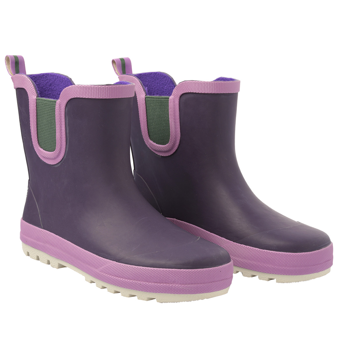 Topolino Mädchen Gummistiefel mit niedrigem Schaft dunkellila / helllila / dunkelgrün