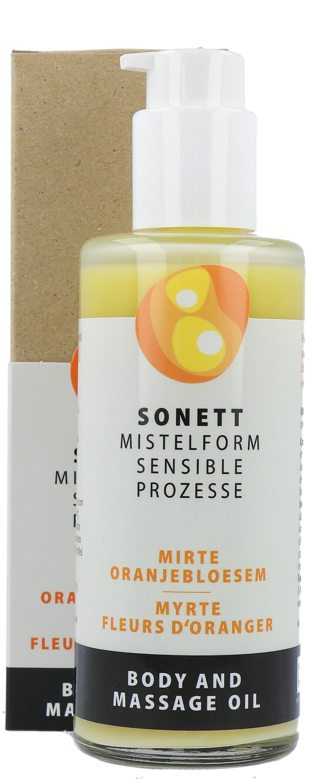 Sonett Mistelform Lichaams- en Massageolie Mirte & Oranjebloesem (145 ml)