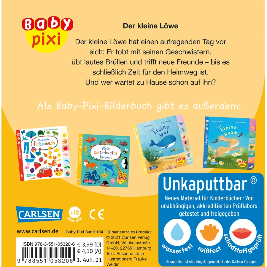 CARLSEN Baby Pixi (unkaputtbar) 104: Der kleine Löwe
