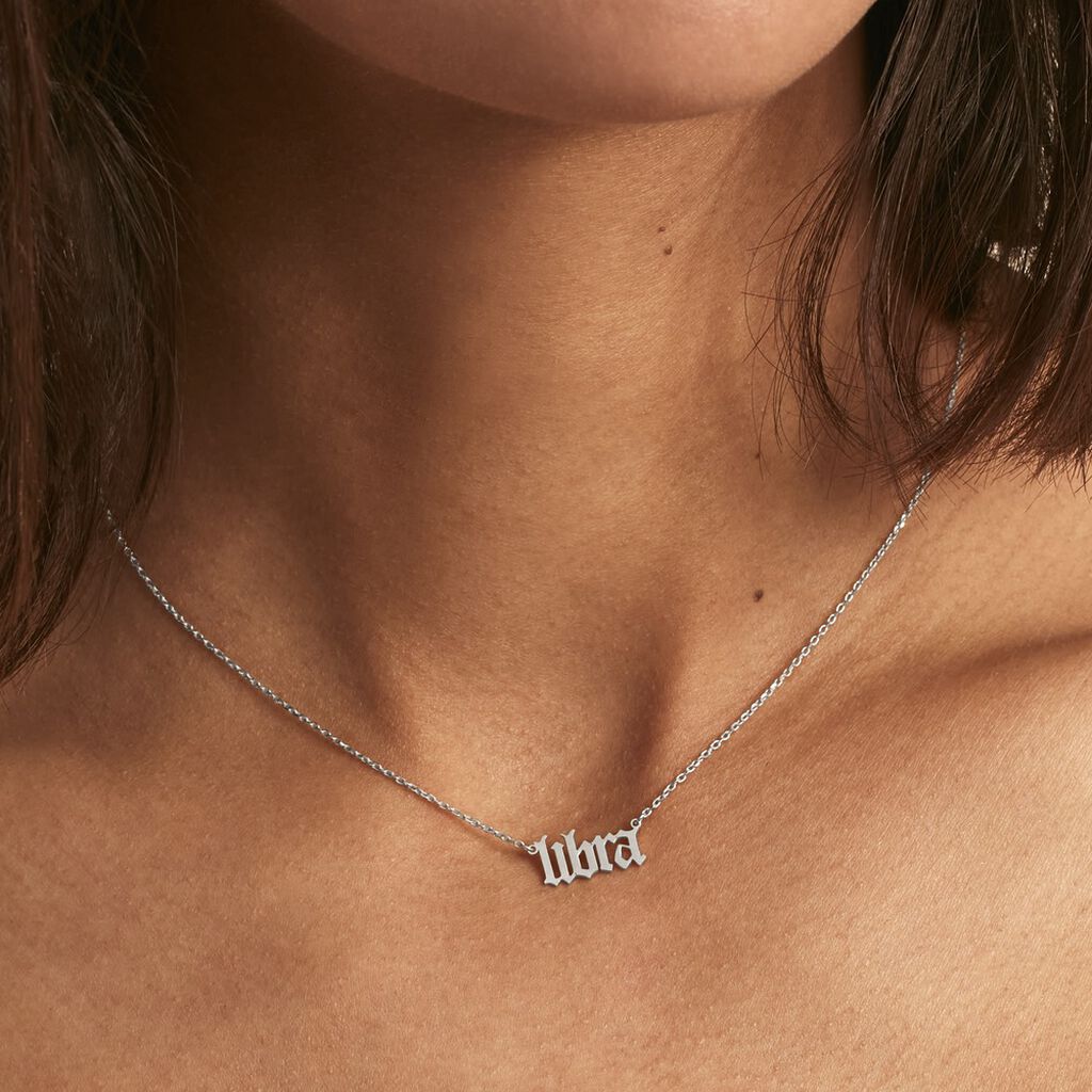 Collier Argent Blanc Astro