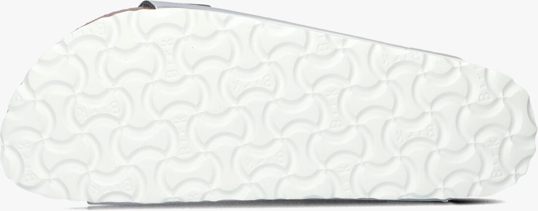 zilveren birkenstock slippers arizona met shine