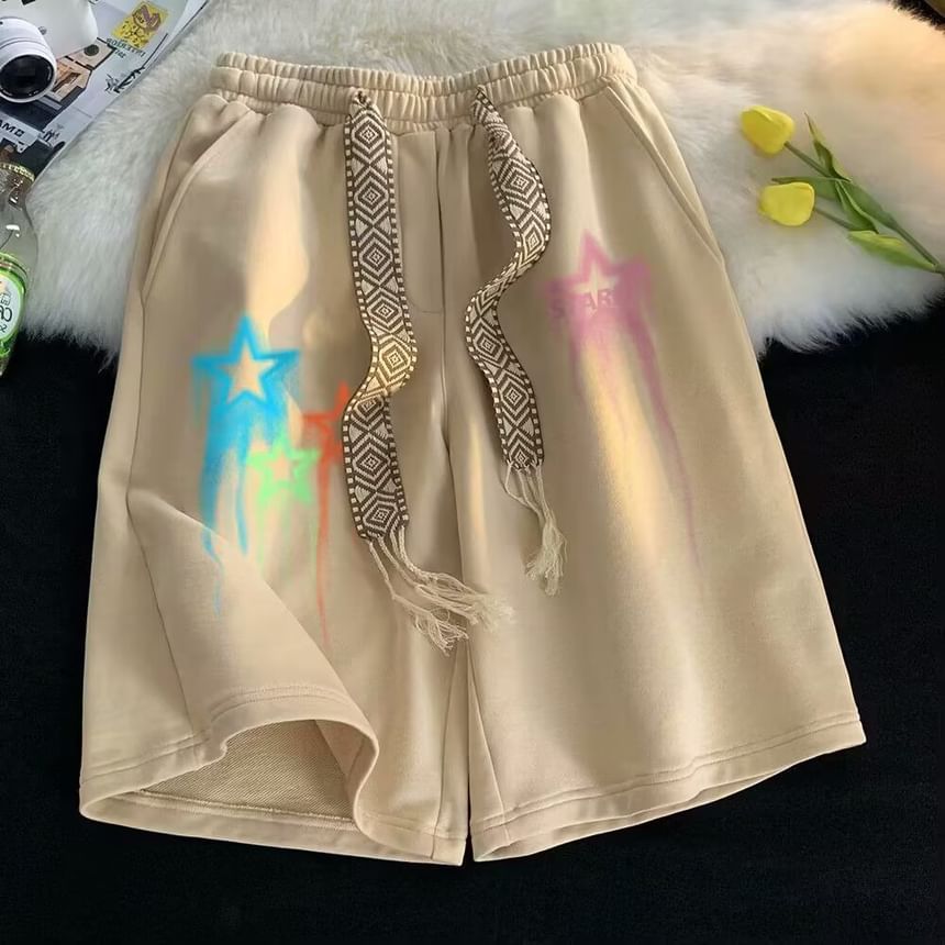 Cowpow - Zweetshorts met trekkoord en sterrenprint
