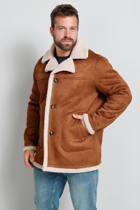 Boston Park Jacke, Lederoptik, Teddyfutter, bis 74