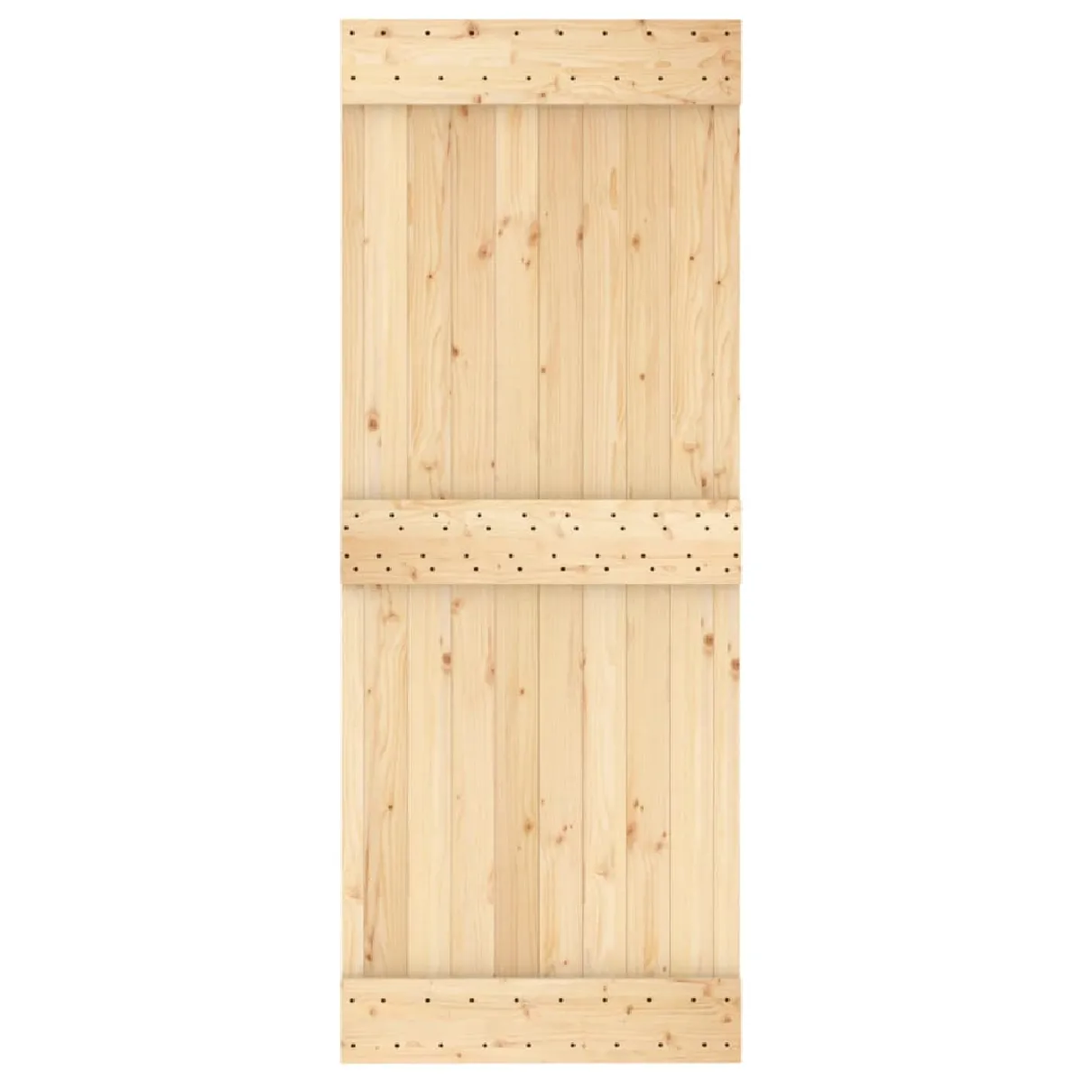 vidaXL Porte coulissante en pin massif - 80x210 cm