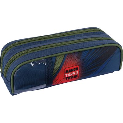 Trousse Manga - 2 compartiments - marine - Oberthur