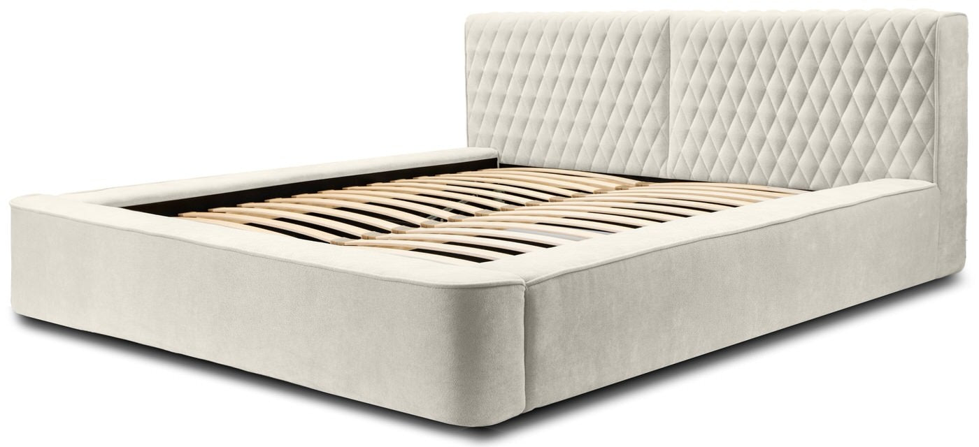Trae Mobler Azurro 140 x 200 cm Gestoffeerd Bed Lichtgrijs