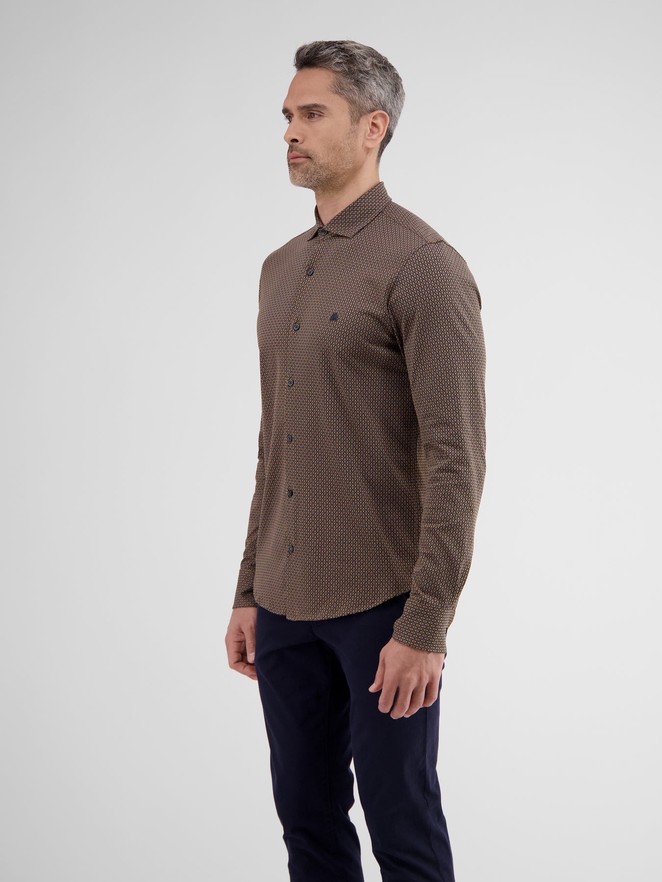 Herren Jerseyhemd mit Haifischkragen